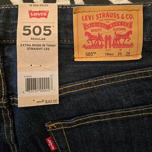 Levi's 505 Regular, Size 18, 29x29, BNWT
